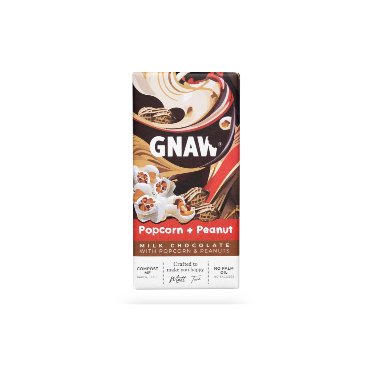 Gnaw Popcorn and Peanut Milk Chocolate